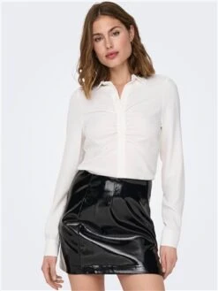 Only White / Cloud Dancer Mette Ls Wrinkle Top