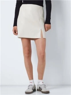 Noisy May Moonbeam Clara Coated High Waisted Skirt -Closet Muse Store 28989 2