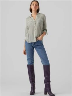 Veromoda Green / Laurel Wreath Bumpy Shirt -Closet Muse Store 29006 2