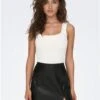 Only Black / Black Leni Mini Skirt With Slit -Closet Muse Store 29031
