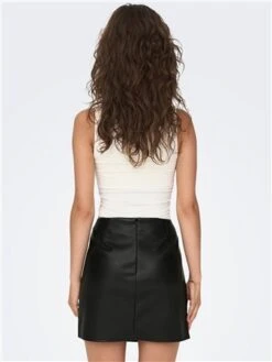 Only Black / Black Leni Mini Skirt With Slit -Closet Muse Store 29031 3