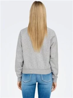 Only Grey / Light Grey Melange Laney New York O Neck Box Sweater -Closet Muse Store 29032 3