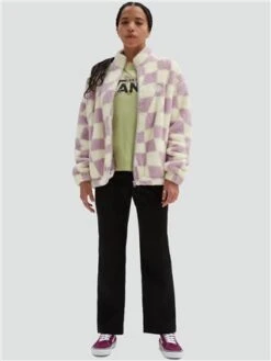 Vans Purple Digital Trip Mock Zip Sweatshirt -Closet Muse Store 29055 2