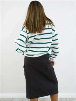 Saint Genies Black Midi Cargo Skirt -Closet Muse Store 29058 3