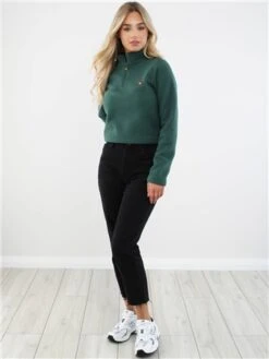 Ellesse Dark Green Senatore 1/2 Zip Track Top -Closet Muse Store 29207 2