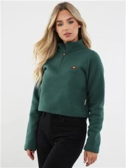 Ellesse Dark Green Senatore 1/2 Zip Track Top