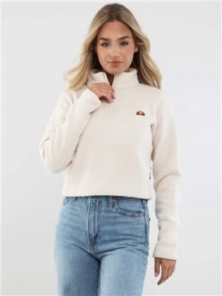 Ellesse Off White Senatore 1/2 Zip Track Top