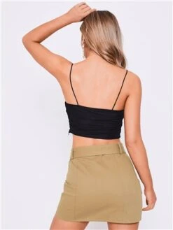 Saint Genies Taupe Sybil Cargo Skirt -Closet Muse Store 29221 3