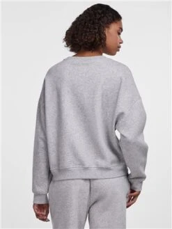 Pieces Light Grey Melange Amy Sweatshirt -Closet Muse Store 29244 3