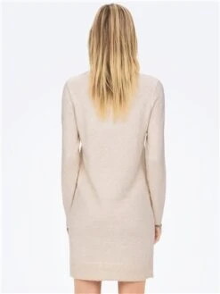 Only Grey / Birch Rica Long Sleeved Knitted Dress -Closet Muse Store 29281 3