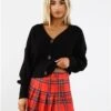 Saint Genies Red Tartan Pleated Skort -Closet Muse Store 29386