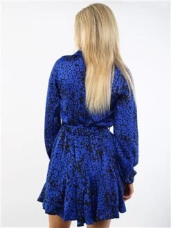 Ax Paris Blue Leopard Shirt Dress -Closet Muse Store 29392 3