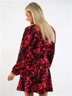 Girl In Mind Pink Tammy Animal Skater Dress -Closet Muse Store 29399 3