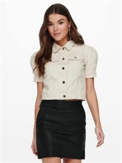 Only Black Faux Leather Base Skirt