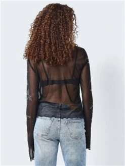 Noisy May Black Violet Bell Sleeve Top -Closet Muse Store 29431 3