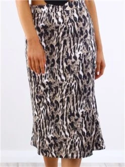 Saint Genies Leopard Animal Print Skirt -Closet Muse Store 29529 1