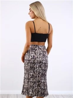 Saint Genies Leopard Animal Print Skirt -Closet Muse Store 29529 3