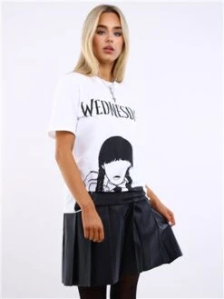 Missi London White Wednesday Print Tee