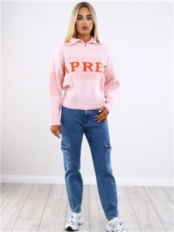 Pieces Rose Jordan Après Zip Knit -Closet Muse Store 29549 2