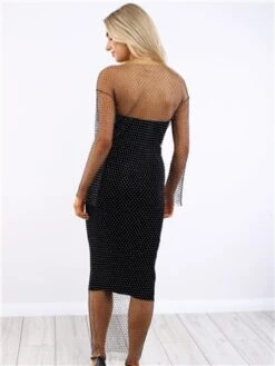 Saint Genies Black Mesh Dimante Dress -Closet Muse Store 29551 3