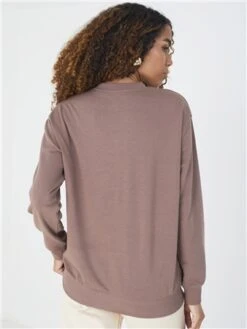 Brave Soul Deep Taupe California Print Crew Sweat -Closet Muse Store 29582 3
