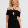 The Frolic Black Devour Ruched Mini Dress -Closet Muse Store 29617