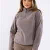Brave Soul Dove Brown Zip Detail Polar Fleece Sweatshirt