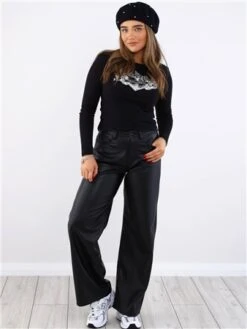 Brave Soul Black Cotton Long Sleeve Top -Closet Muse Store 29718 2